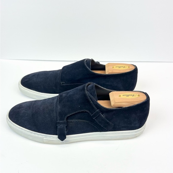 To Boot New York Blue Suede Monk Strap Slip On Low Top Sneakers Men’s Size 10 - Picture 7 of 8